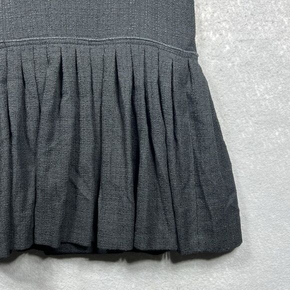 SANDRO Short Coat Mini Dress Pleated H20ROSSA Tweed BLACK US 8/ FR 40 $445 NEW! - Picture 9 of 15